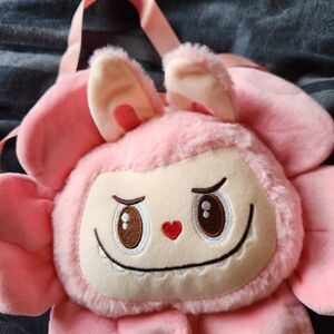 Pink Peachy Labubu Flower Purse